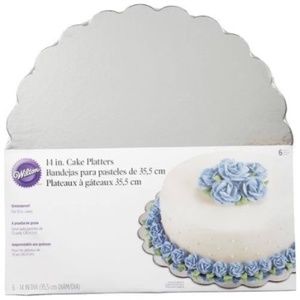 BRAND NEW sealed 6 pack Wilton 14 in cake / pastries / appetizers platters